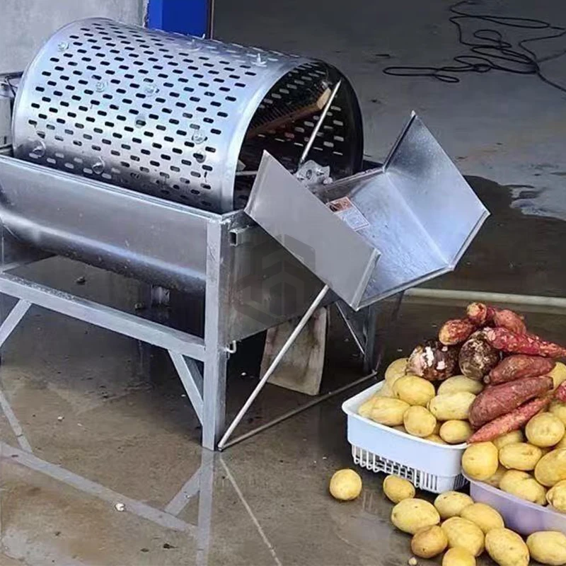 Vegetable Washer Roller Drum Farm Carrot Cleanimg Machine Ginger Carrot Sweet Potato Washing Equipment