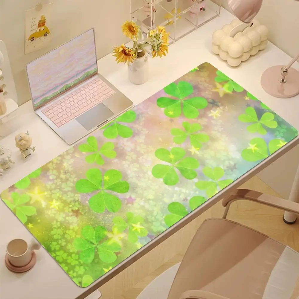 

luckly clover Mouse Pad Tablet mouse Pad Laptop xl desktop mouse pad, cute HD Rainbow Gaming keyboard pad, csgo Player, 90x40