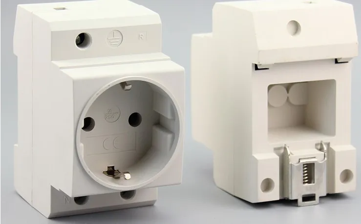 Cemig EU Standard DIN Rail AC 250V Power Socket