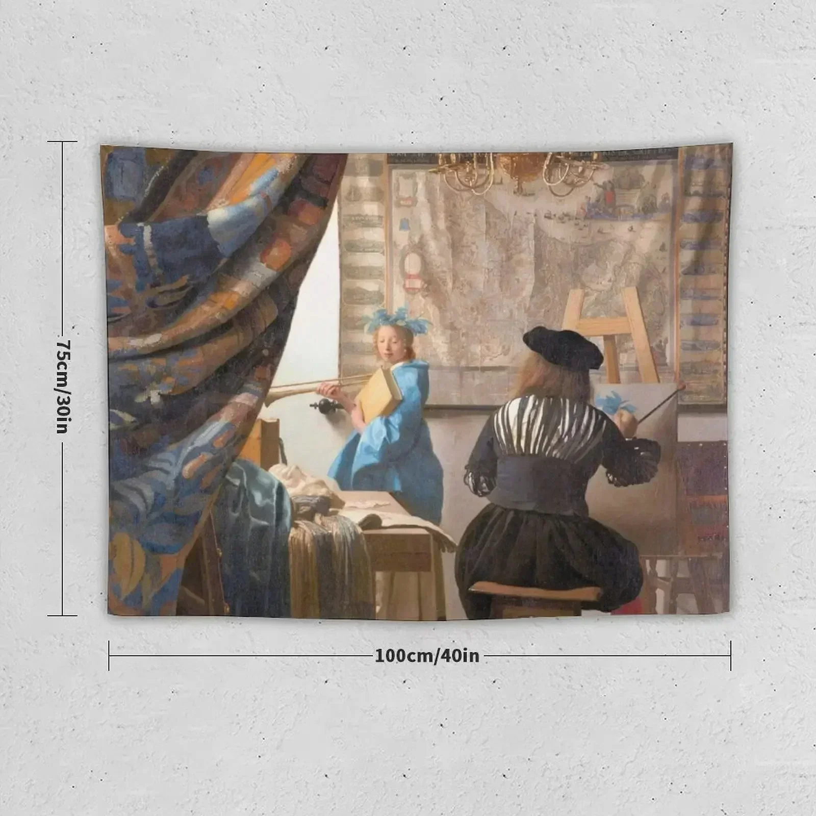 The Art of Painting, Johannes Vermeer Tapestry Luxury Living Room Decoration Wall Mural Room Decorations Decor Home Tapestry