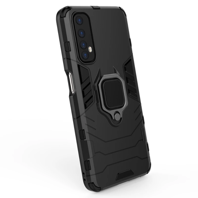 For OPPO Realme 7i 7 Pro Back Cover Phone Case Shockproof Armor Anti-Fall Metal Ring Holder Magnetic Protect Funda Coque Cases