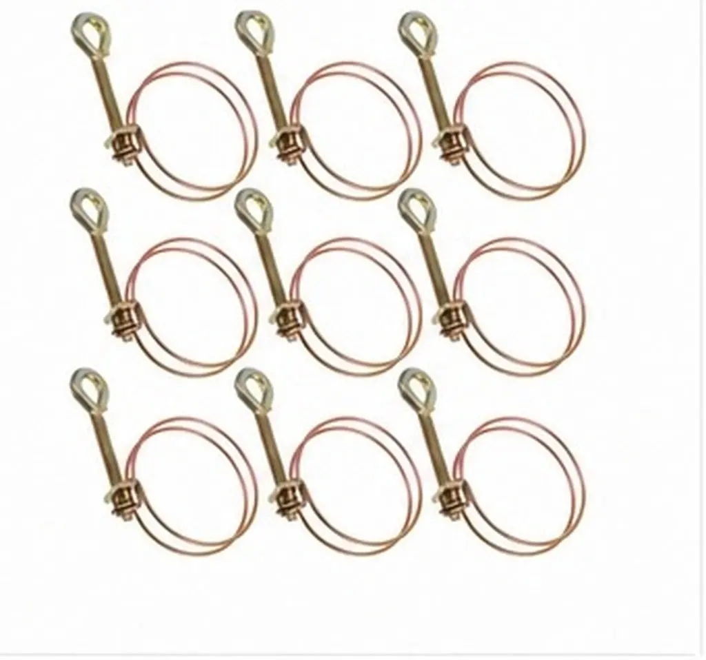 12Pcs Double Steel Wire Hose Clamp Heavy Duty Galvanized Iron Water Pipe Air Tube Fixing Clip Adjustable Leakproof Home