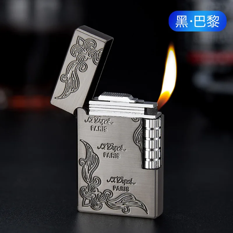 Embossed Skull Cigarette Lighter Bright Sound Torch Lighter Flint Grinding Wheel Inflatable Butane Lighters Smoking Accessories