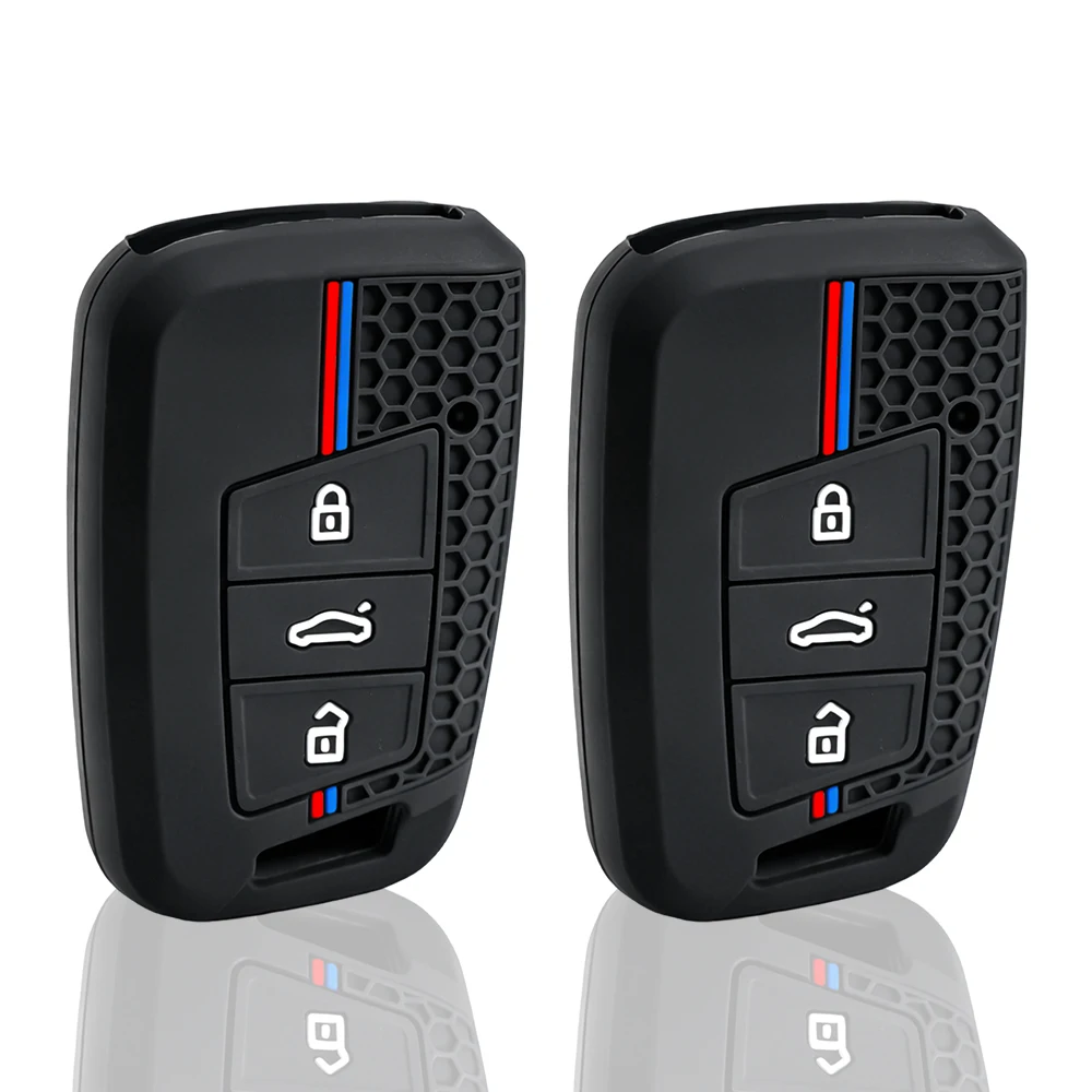 Silicone Car Remote Key Case Cover Holder Shell Fob for Volkswagen VW Magotan Passat B8 Golf for Skoda Superb A7 Accessories