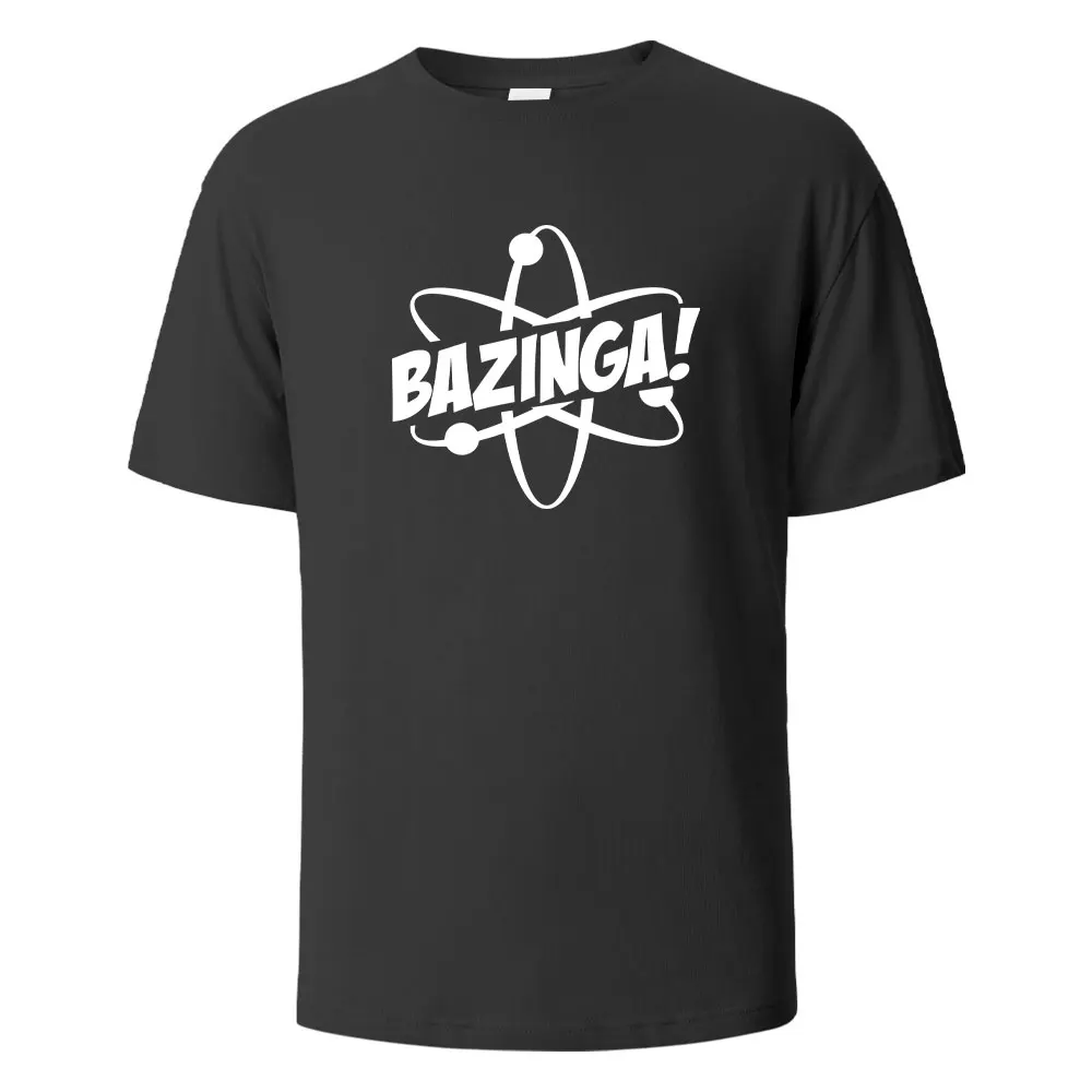 Bazinga Print T-Shirt Summer Tees For Men Women 100% Cotton O-neck Oversize Casual Short sleeved Tops