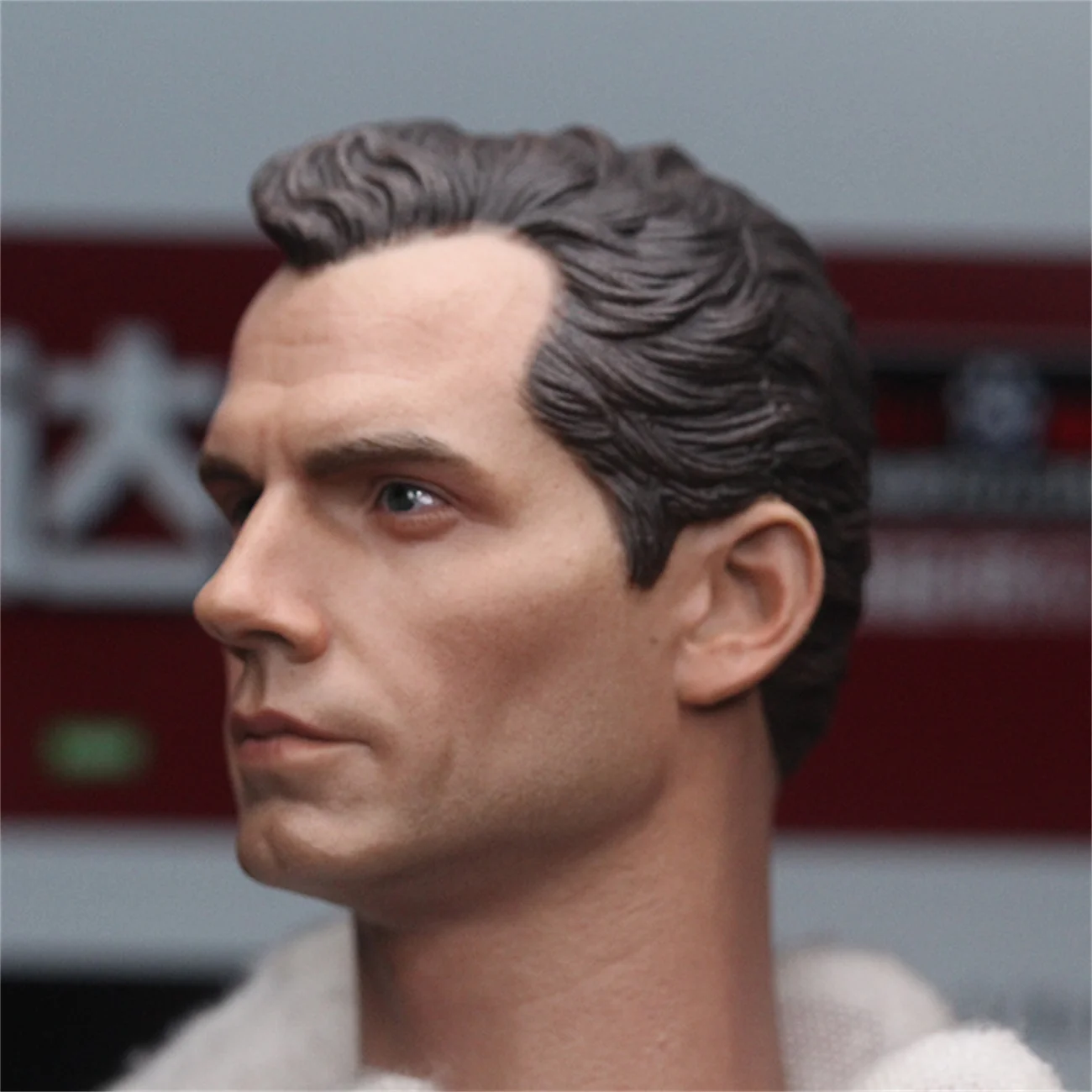 Henry Cavill  Head Carving Male  Head Sculpt PVC Male Soldier  Long Neck  Fit 12'' Action Figure Body Game TOys Collection