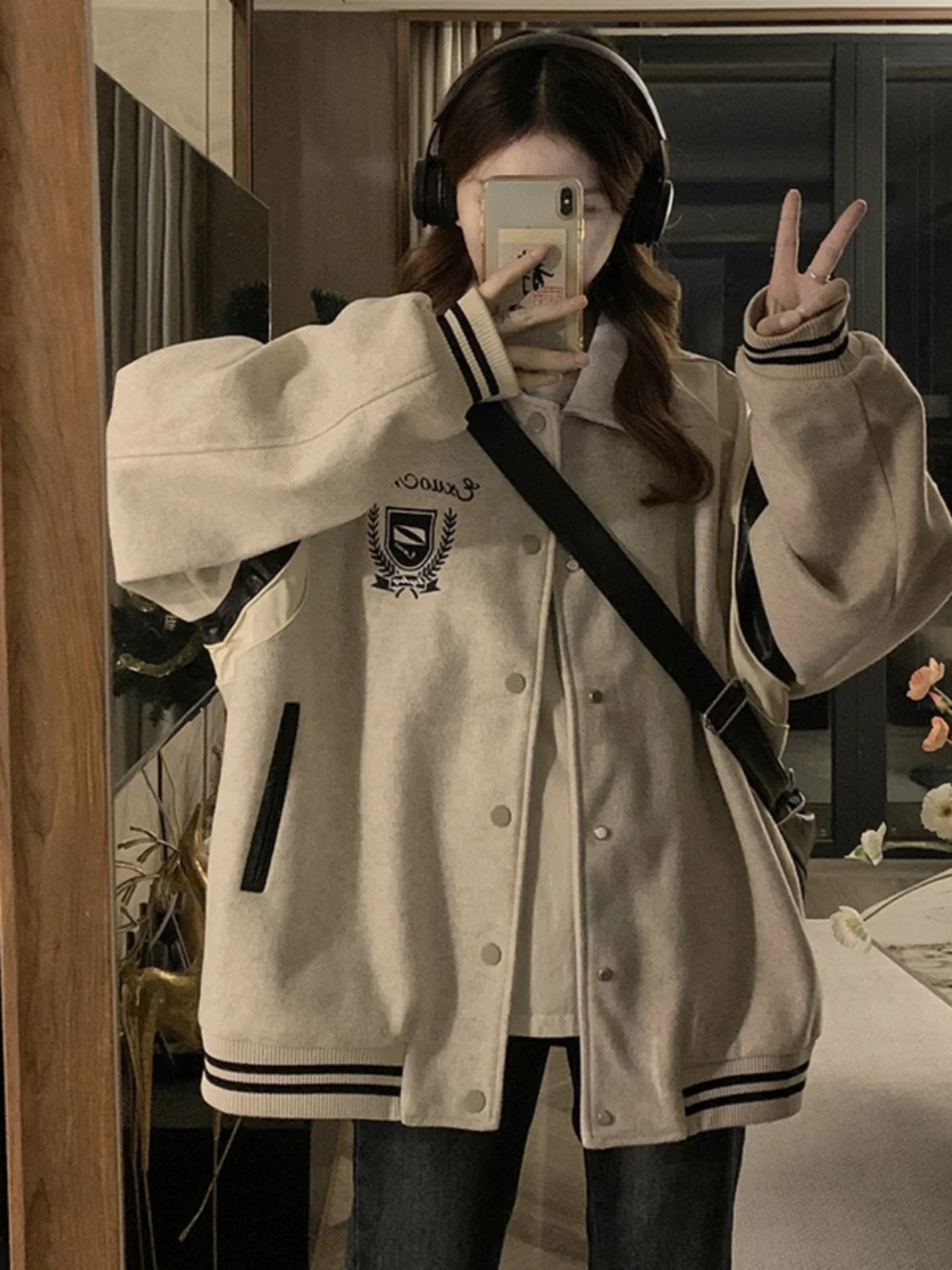 

Куртки-бомберы Женская куртка Vêtements Осенняя униформа для колледжа в консервативном стиле Одинаковые клетчатые многослойные классические молодежные вставки со вставками