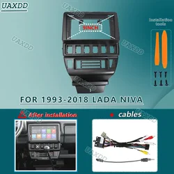 FOR 1993-2018 LADA NIVA 9INCH Car Radio Android DVD Stereo audio screens GPS player navigation cables dashboard Harness frame