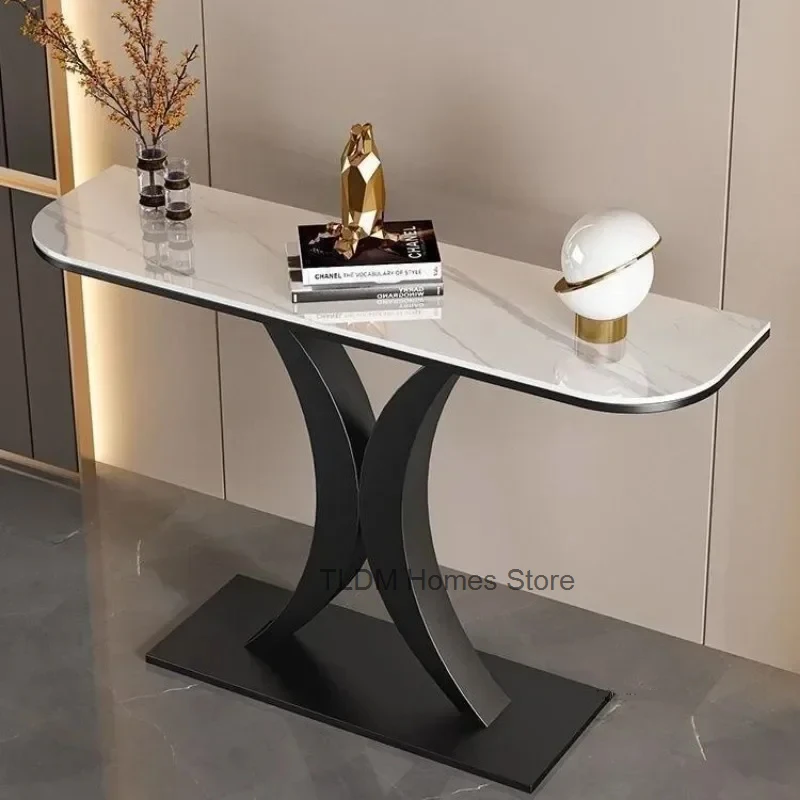 

Luxury Slate Console Tables Modern Living Room Furniture Wrought Iron Hallway Table Home Decor Entrance Console Table K