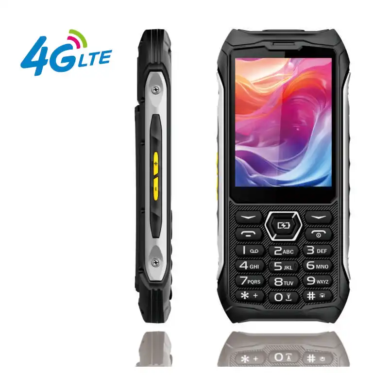 EAOR 336-4G Slim Rugged Phone IP68 Real Three-Proof Feature Phone Big Battery Dual SIM Keypad Phones with Glare Torch Telephone view 4