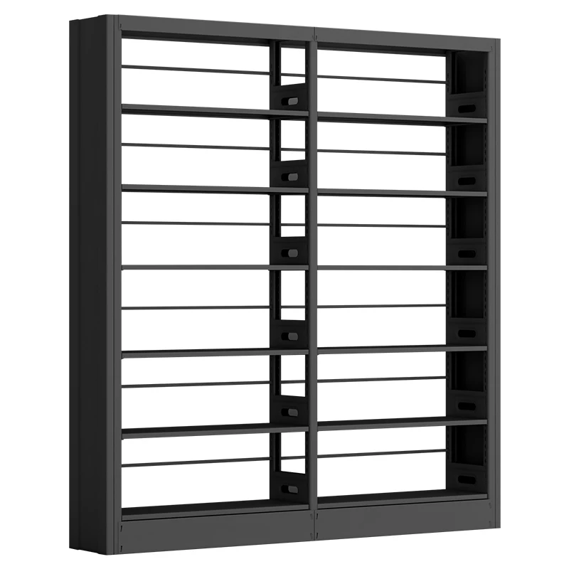 New Design School Furniture Bookshelf Library Detachable Double Side Metallic Metal Bookcase Steel Book Shelf