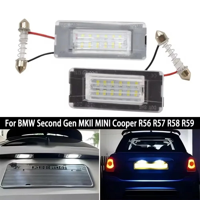 

Number Plate Lamps Error Free with Canbus Plug&Play License Plate LED Lights for Mini R56 57 58 59 Coupe Roadster Small Genuine