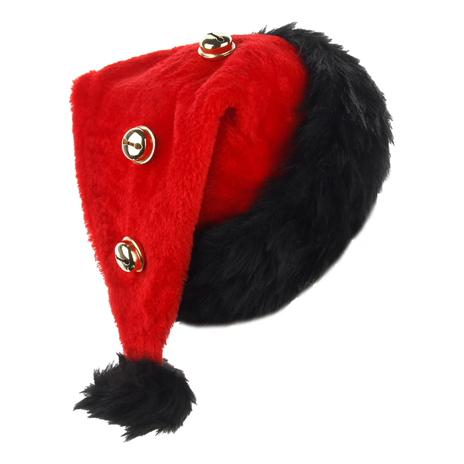 大人用子供用クリスマスサンタ帽子、ベルやホットスタンプで飾られたクリスマスヘッドウェア、クリスマスコスチュームアクセサリー