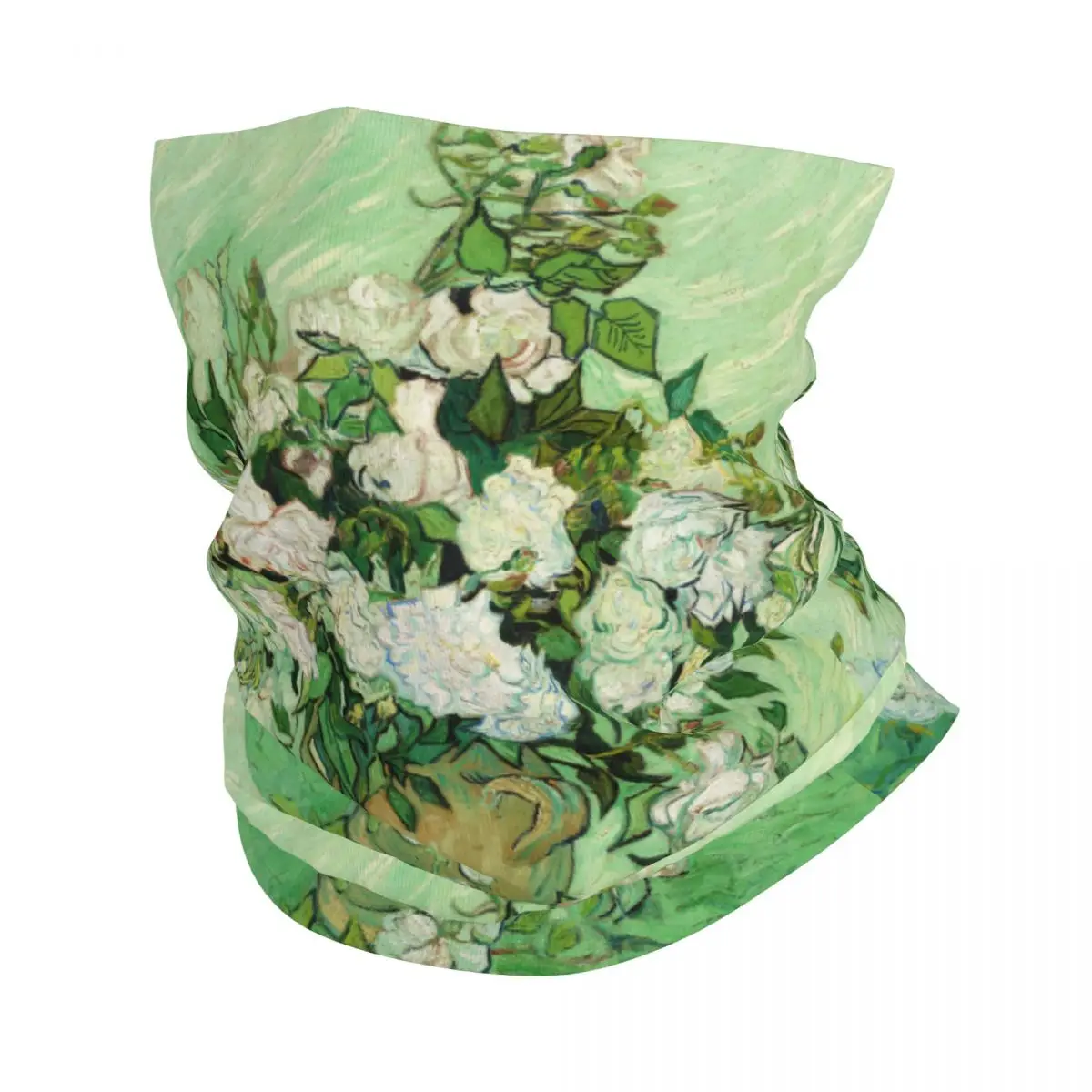 Vincent Van Gogh Roses Thin Bandana Neck Gaiter Vincent Van Gogh Roses Wrap Scarf Headband Neck Cover