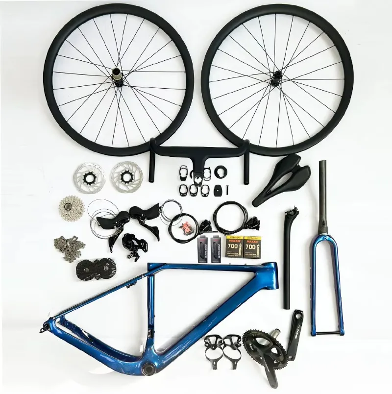 AIRWOLF 700x50c Carbon Gravel Bike with R7020 2x11 Speeds Cyclocross Bike Light Weight  Carbon wheelset