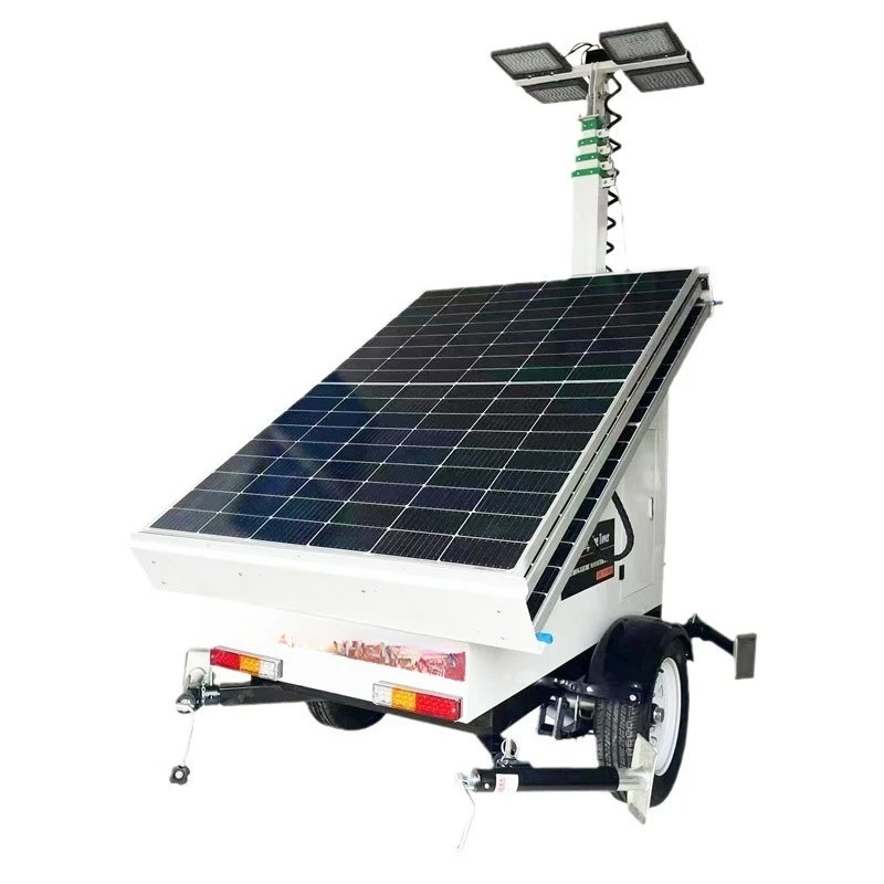 7M8M9m Solar Lighting Tower manual 360 degrees