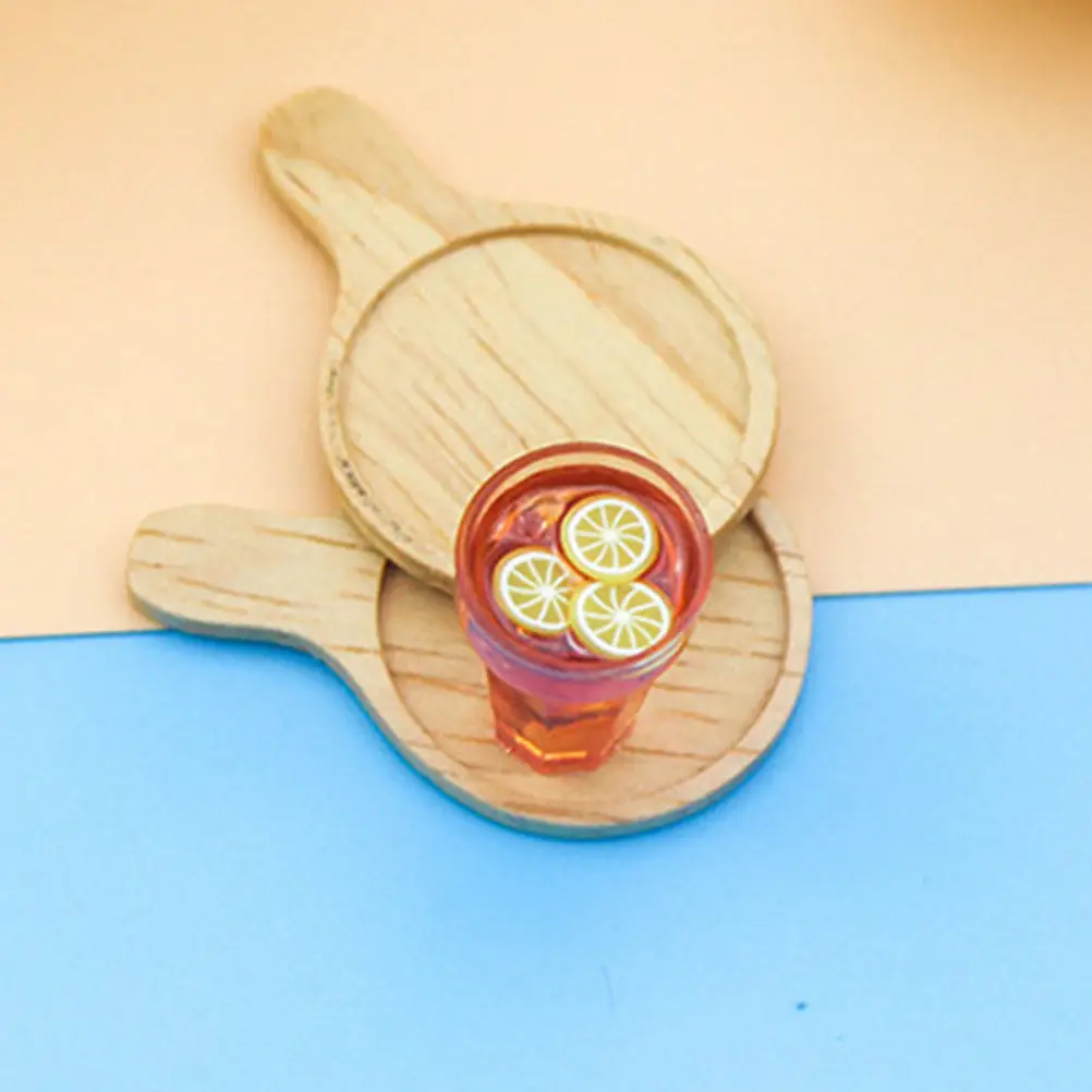 3Pcs Mini Tea Beverage Models Resin Miniature Drinks for Mini House Kitchen Decor DIY Gift Accessory Compact Realistic