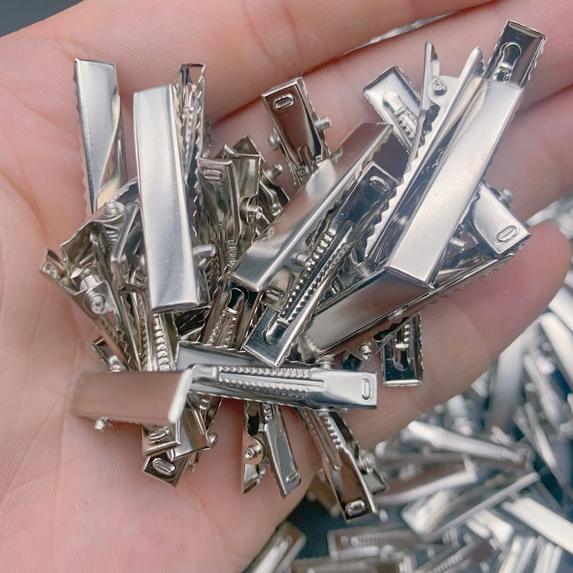 40Pcs Metal Hair Alligator Clips Duckbill Clip for Girls 3.2CM Single Prong Alligator Hairpins Hair Style Tools Accessories