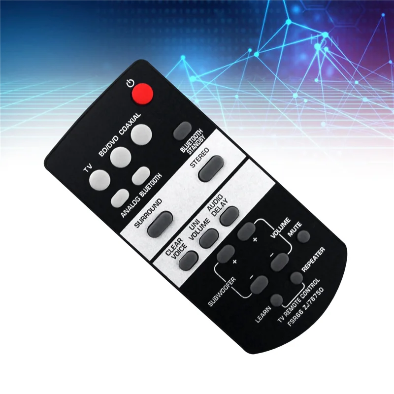 Replace FSR66 ZJ78750 Remote for Yamaha Sound Bar YAS-103 YAS-105 YAS-106 YAS-107 YAS-108 YAS-207 ATS-1030 ATS-1080&Y96A