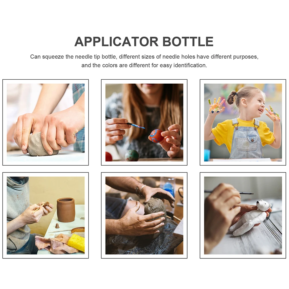 

Empty Squeeze Bottles 120ml Translucent Plastic Dispensing Bottle for Glue Paint Liquid Use Lightweight Caulking