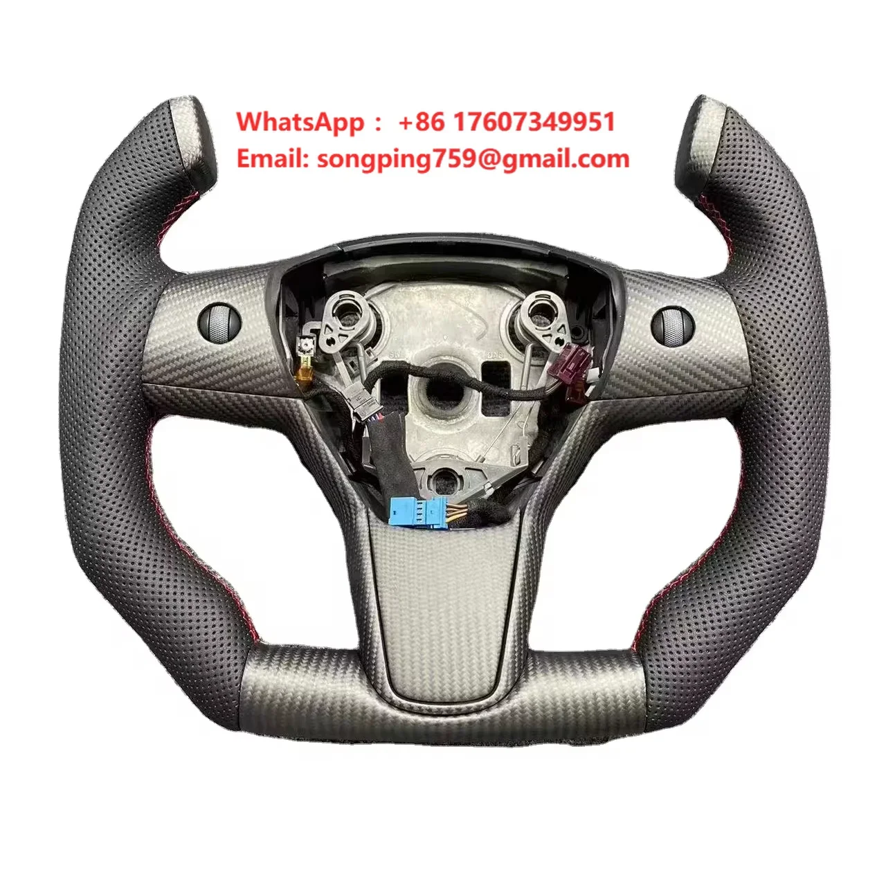 2021 New Style Sports Steering Wheel for Tes-la Model 3 Yoke Carbon Fiber Steering Wheel Custom
