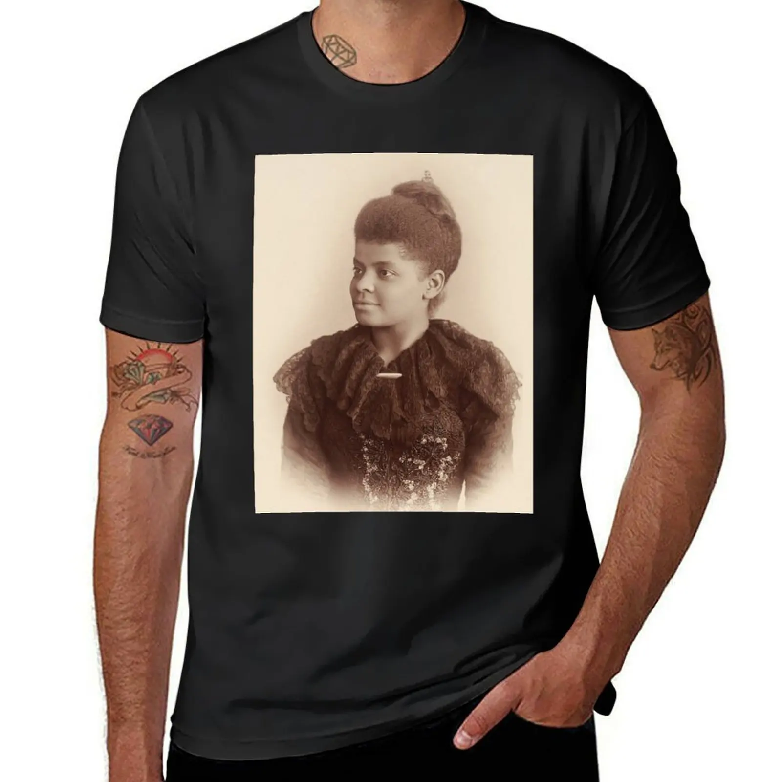 Potrait of Ida B. Wells by Mary Garrity (1893) T-Shirt customs design your own kawaii clothes mens graphic t-shirts pack