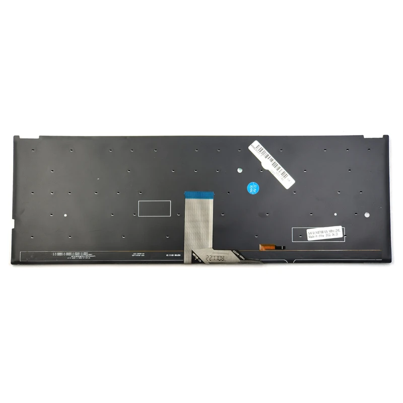 Nuevo para Asus Vivobook X512 X512D X512DA X512F X512FA X512J X512JA X512U teclado del ordenador portátil US Silver con retroiluminación sin marco