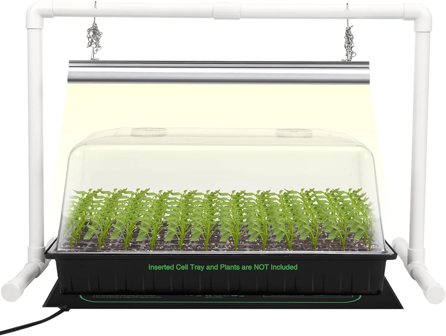 1020 Size Seed Starter Kit with Grow Light and Heat Mat - Strong Seed Starter Tr