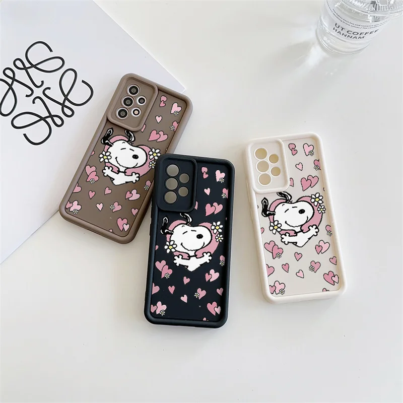 كارتون سنوبي أنيمي لطيف جراب هاتف آيفون 16 15 برو ماكس 14 زائد 16E XS X XR SE2 سيليكون للصدمات تصميم جديد غطاء من البولي يوريثان