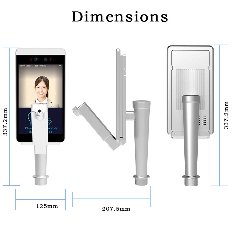 ZJZ Breathalyzer التحكم في الوصول إدارة الحضور دعم رمز الاستجابة السريعة OEM ODM SDK سائق شاحنة محطة التحكم في الوصول البيومترية