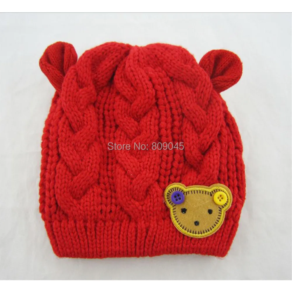 

Winter warm knitted hats for boy/girl/kits hats infants caps for chilldren Ear protection five-pointed star cap 5pcs/lots MC02