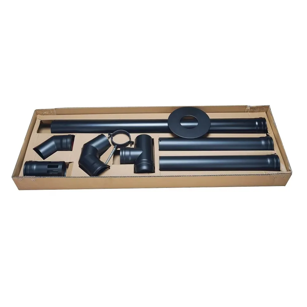 Carbon Steel Wood Pellet Stove Fireplace Smoke Pipe Kit – Customizable Chimney Flue