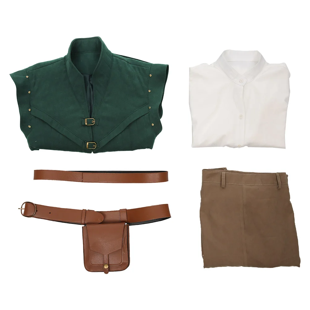 New prince role-playing rider fantasy costume adult dress uniform vest pants belt set Halloween carnival costume hot and hot