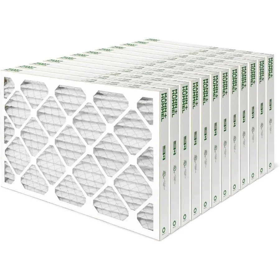 15x20x2 MERV 11 주름형 HVAC 에어컨 히터 필터 12개입 정확한 크기 14.5 x 19.5 x 1.75 인치 흰색 고효율 공기 필터