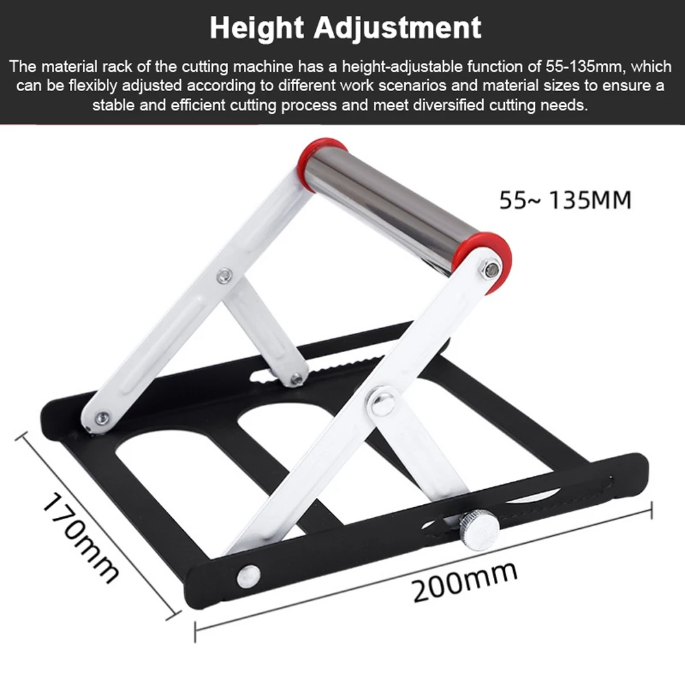 Multifunctional Cutting Machine Material Rack 55-135mm Height Adjustable Tripod Auxiliary Support Bracket Foldable Bracket Frame