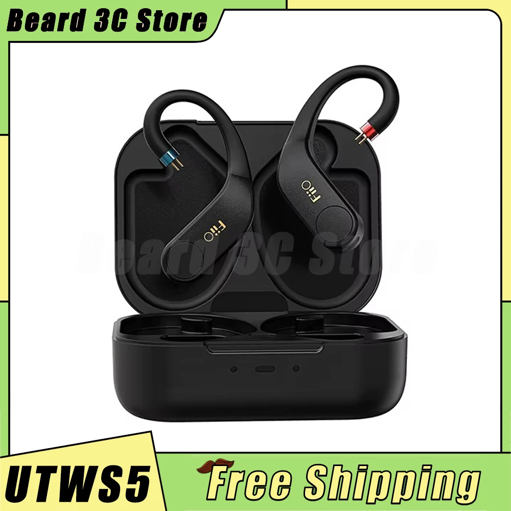 FiiO UTWS5 2025 True Bluetooth Wireless Earphones Hook & Headphone Amp For IEMs Hi-Res 96kHz/24bit LDAC -MMCX/0.78 2pins Custom