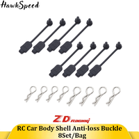 ZD Racing RC Car Body Shell Metal R Clips Flexible Rubber Retainer For 1/12 1/10 1/8 1/7 RC Car Shell Anti-loss Buckle 8301