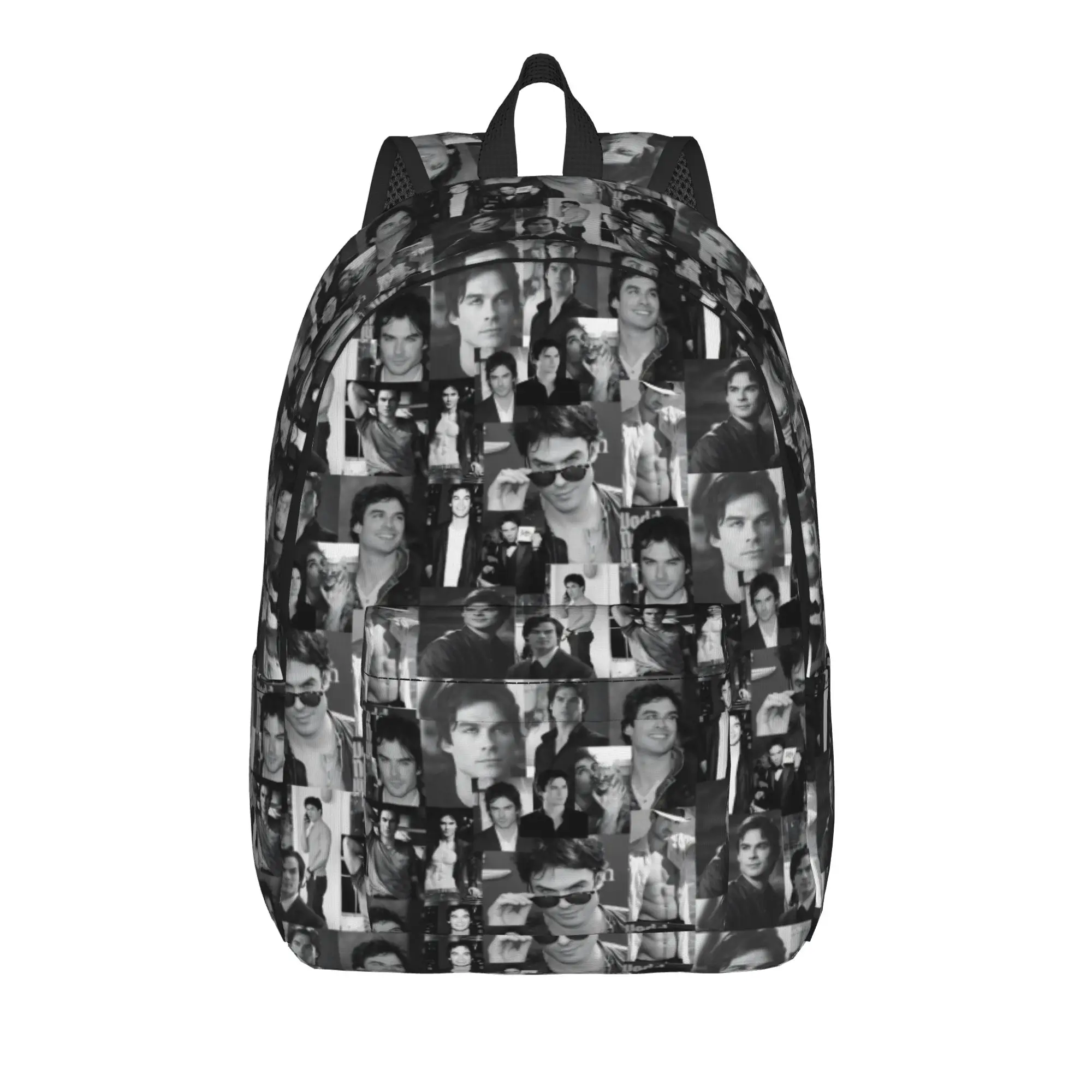 The Vampire Diaries Resuable Movie Backpack Boy Girl Damon Salvatore Print Backpacks Stylish High School Bags Daily Rucksack