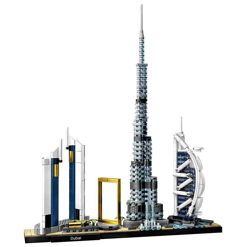 Architecture Paris Dubai London Sydney Chicago Shanghai Building Blocks Kit Bricks Classic City Model Kid Toys For Children Gift