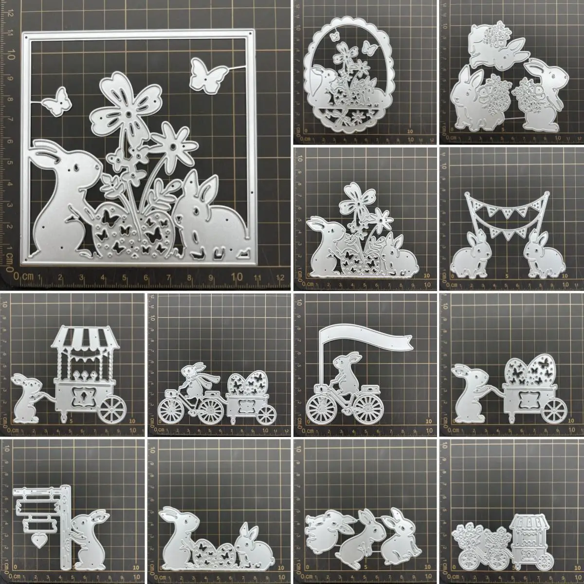 13 kinds BUNNY EASTER Series Metal Cutting Dies Stencils For DIY Scrapbooking Decorative Embossing Handcraft Die CutsTemplate