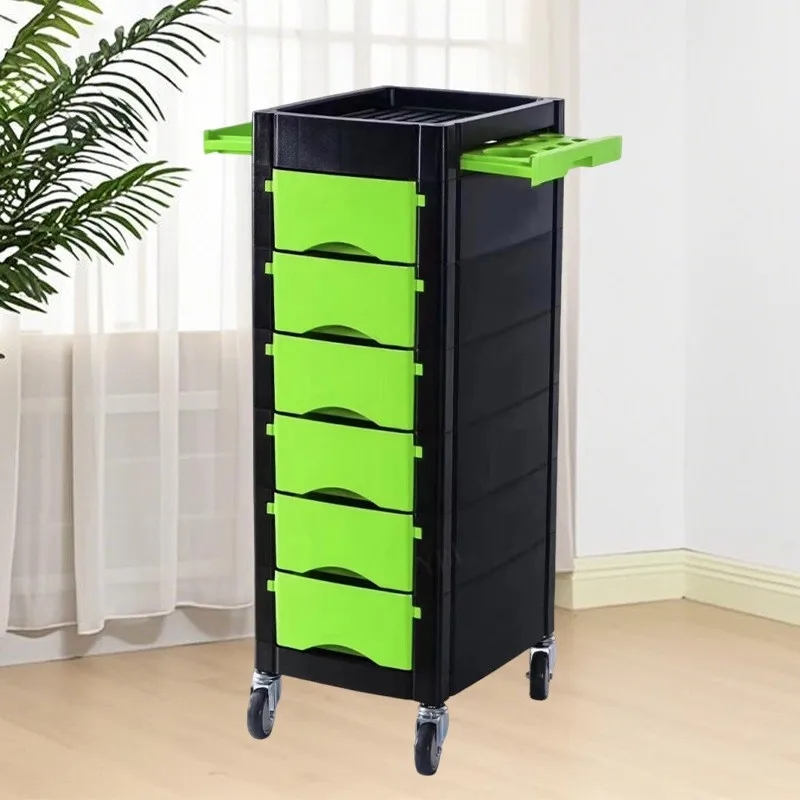 Professional Six-Layer Salon Trolley Cart Modern Design Rolling Storage for Barber Station Beauty Salon Hotel School Bathroom