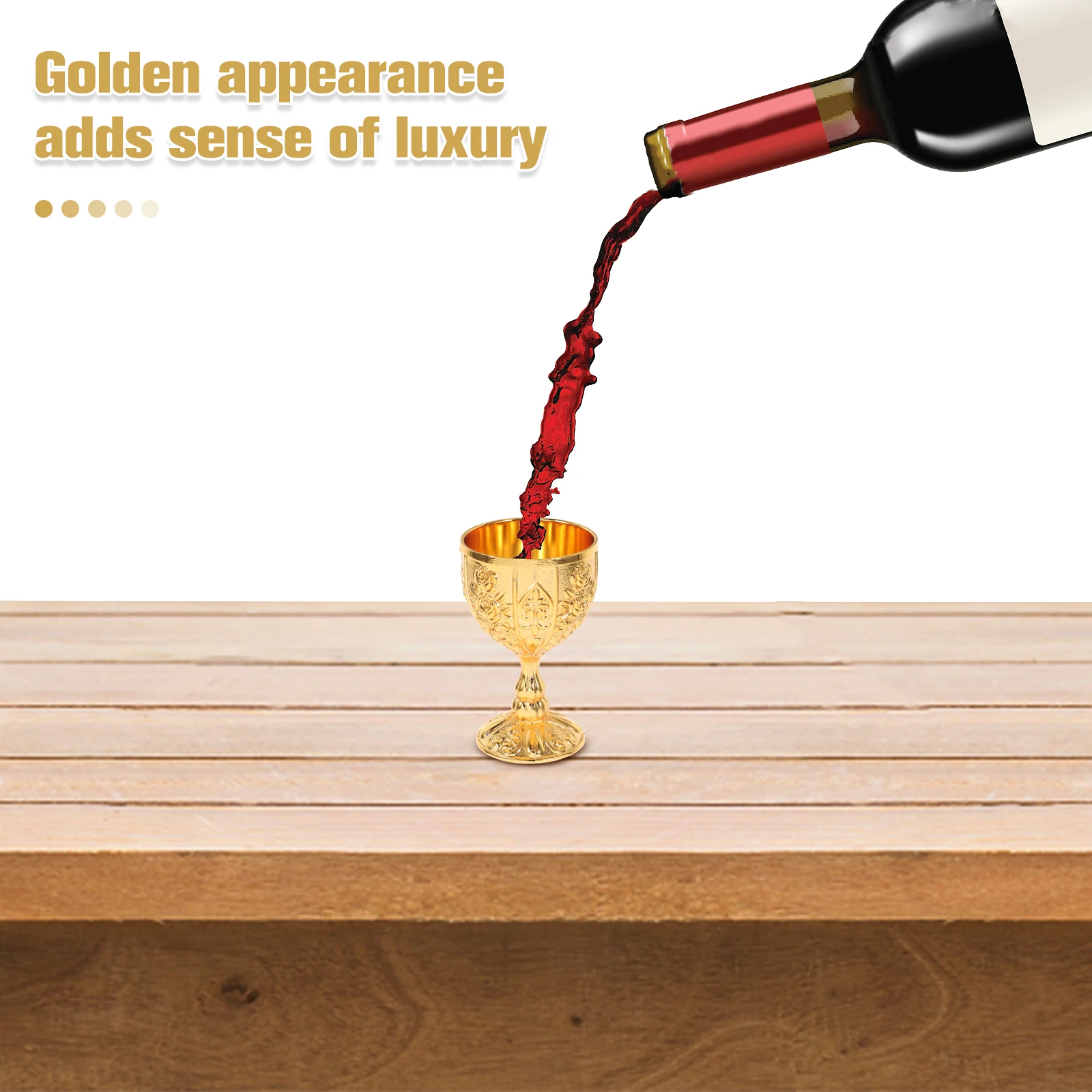 

1 Piece Of Vintage Wine glass Golden goblet chalice Creative wineware For parties weddings anniversaries Bars