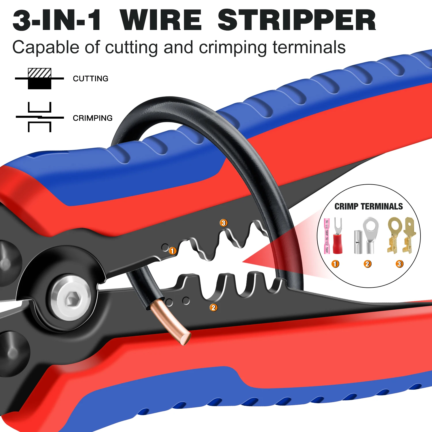 SJ-D2 3IN1 Abisolierzange Werkzeuge Multitool Zange Automatische Abisolieren Cutter Crimpen Kabel Draht Elektriker Reparatur Hand Werkzeuge – Detail 3