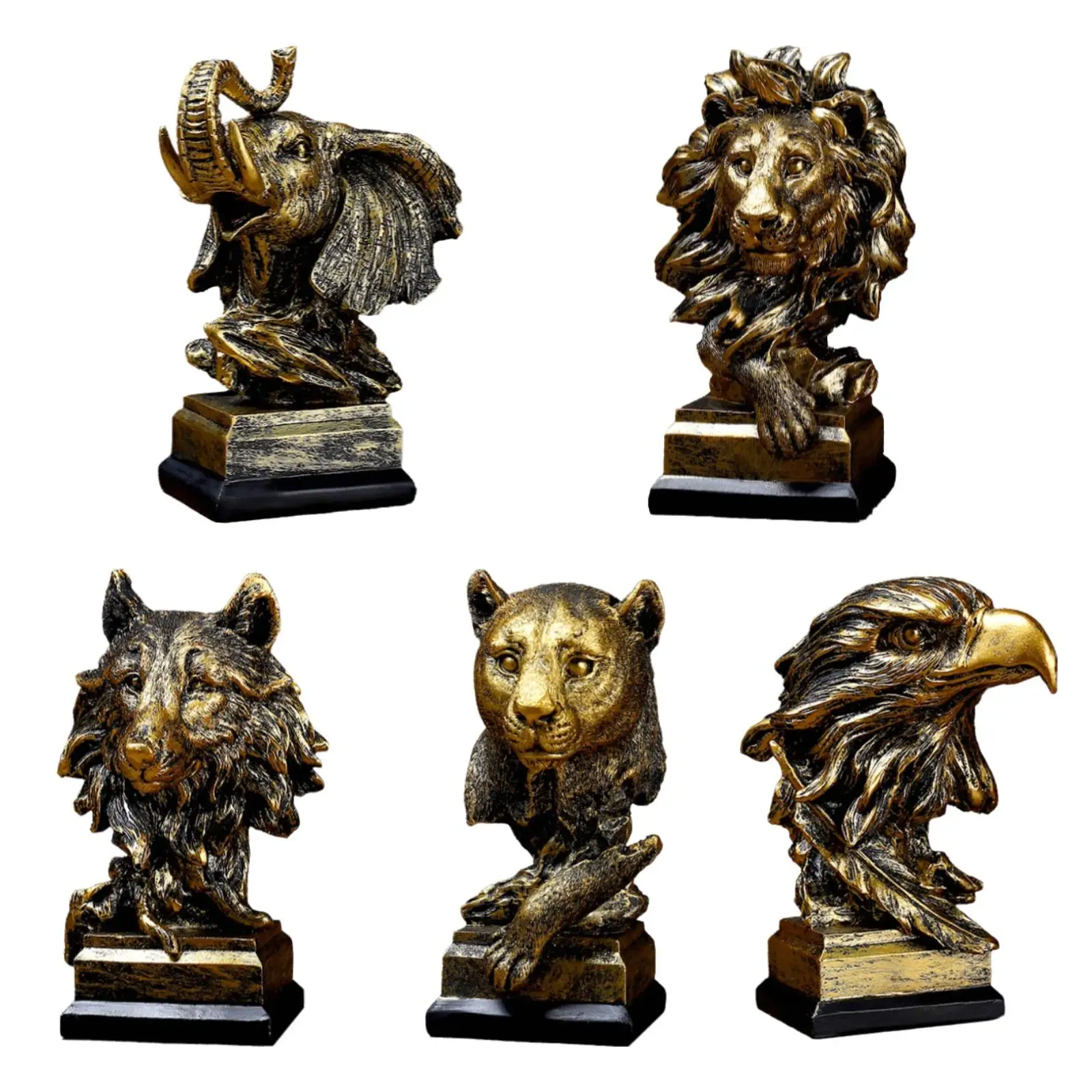 Animal Sculpture Resin Figurine Home Furnishing Birthday Gift Display Desktop Ornament Table Centerpiece for Home Living Room
