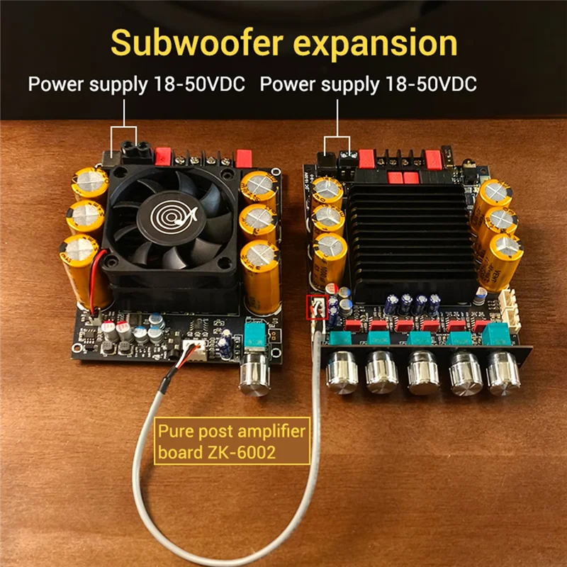 B67C SUB600 Integrated Bluetooth Digital Amplifier Board 2.0 Channel TPA3255 300Wx2 Bass Note Tuning AMP