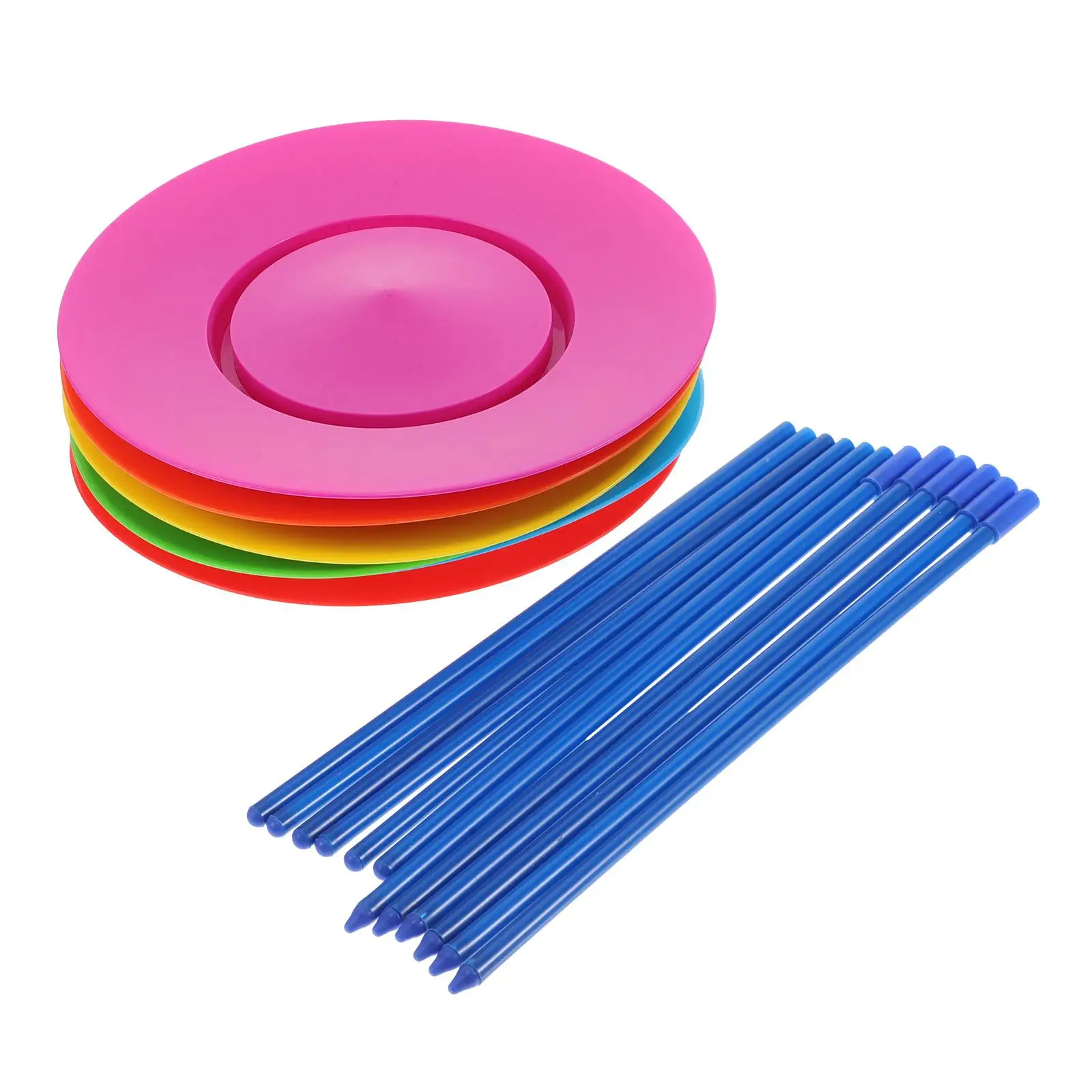 

6 Pcs Plates Rotating Disc Props Colorful Plastic Circus Toys Kids Circus Party Favors Party Favors