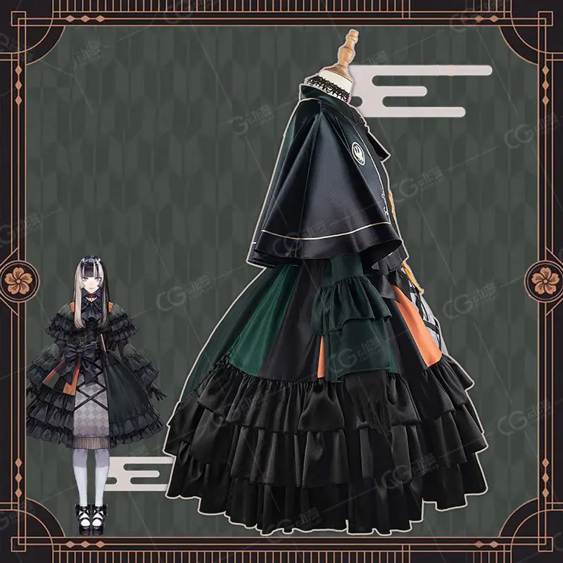 Juufuutei-Costume de Cosplay Raden Vtuber, Robe Lolita Gothique Trempée, Tenues d'Halloween, Vêtements d'Anime sur Mesure