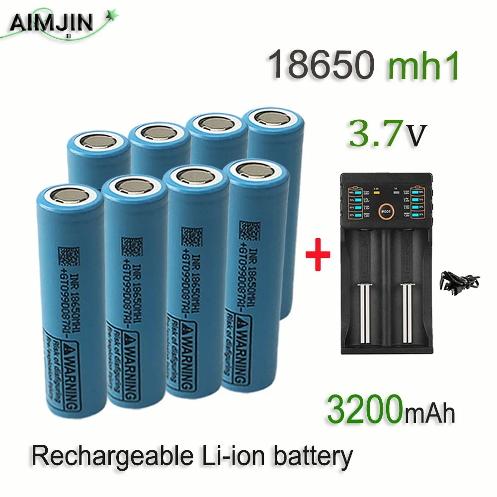 

3.7V 3200mAh 18650 mh1 Li-ion battery for our 18650 30A toy tool flashlight battery+USB charger