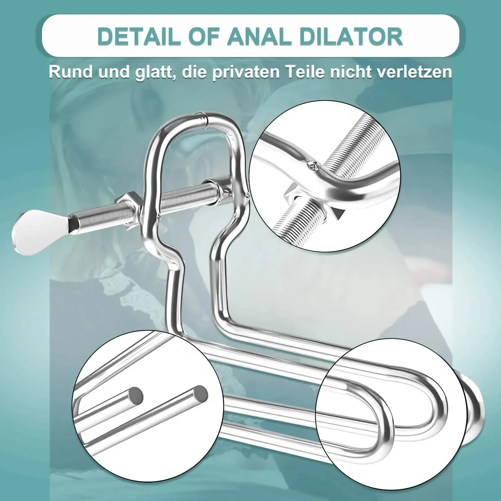 Metal Speculum Women Backyard Development Male Extreme Anal Adult Anal Dilator SM Manual Adjustment Anal Extender Sex Toys - Image 2