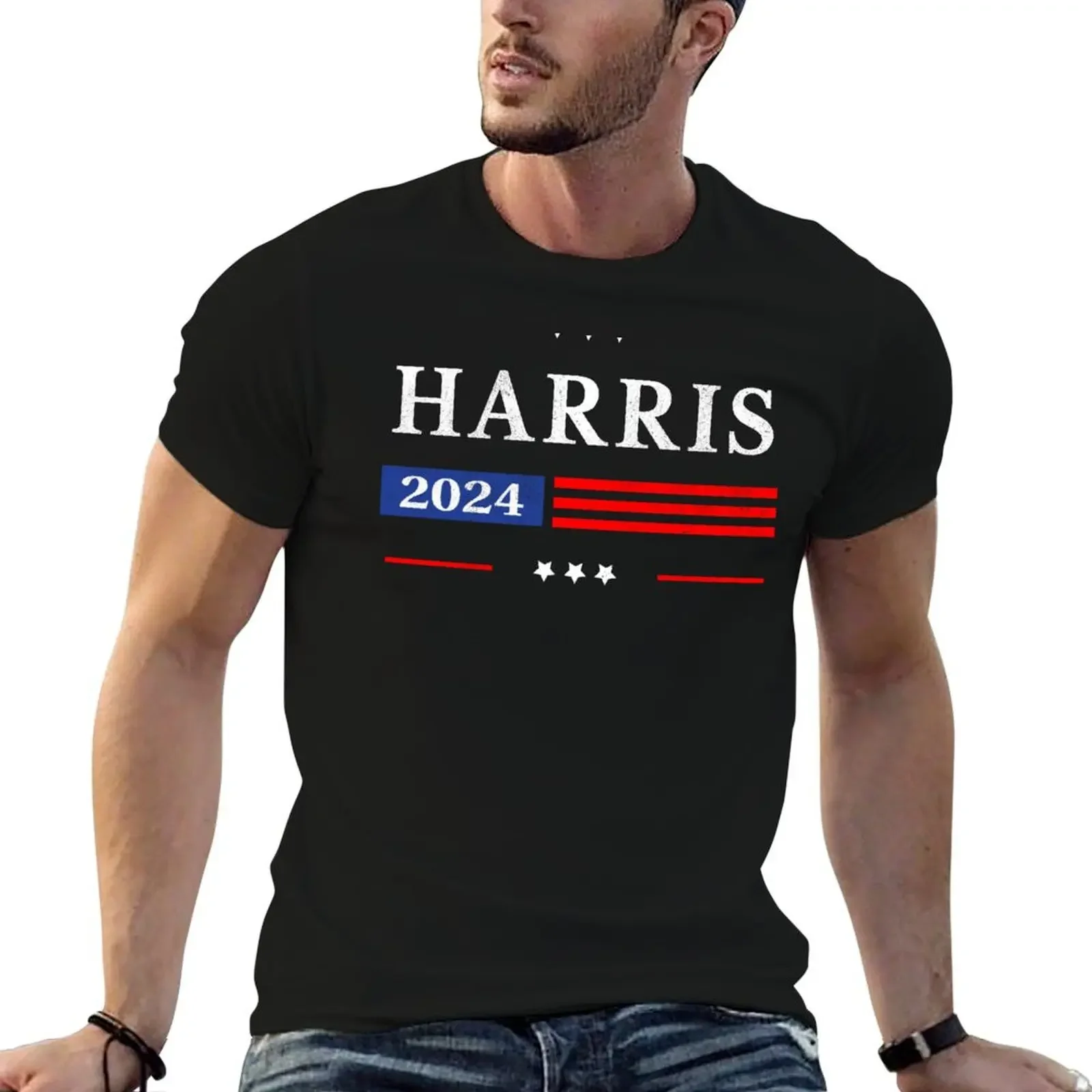 

Kamala Harris 2024 President American Flag Vintage Pro USA Vintage T-Shirt shirts graphic sweat tee shirts for men